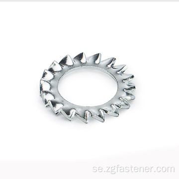 Rostfritt stål Externa tänder Serrated Lock Washer DIN6798